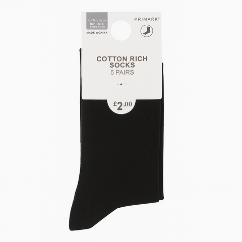 COTTON RICH SOCKS
5 PAIRS